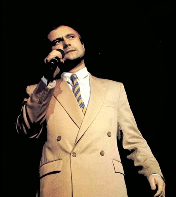 Phil Collins on the cover of Live at Perkins Palace [1982]